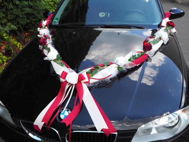 auto deko hochzeit